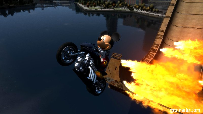 Rotterdam Tower Long Jump with flames