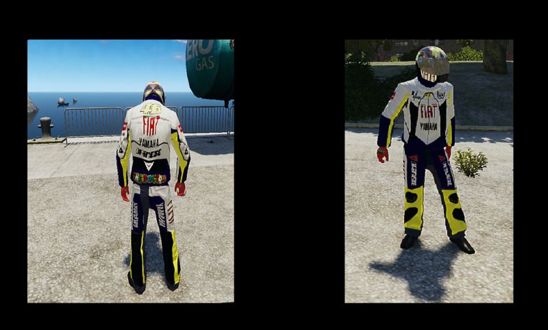Valentino Rossi Yamaha M1 2010 FIAT Paintjob & Leather