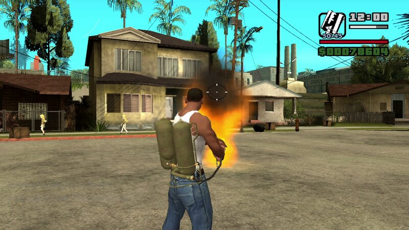 GTA San Andreas M2 flamethrower