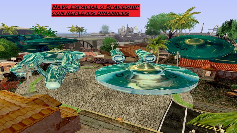 Nave espacial o Spaceship Reemplaza HYDRA с динамическими отражениями и адаптированными 2DFX огнями