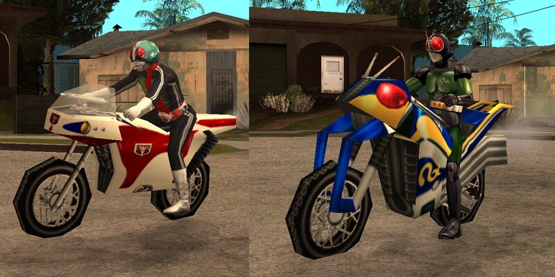 Kamen Rider New Cyclone and Kamen Rider Black RX Acrobatter
