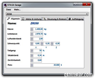 Garage Handling Editor