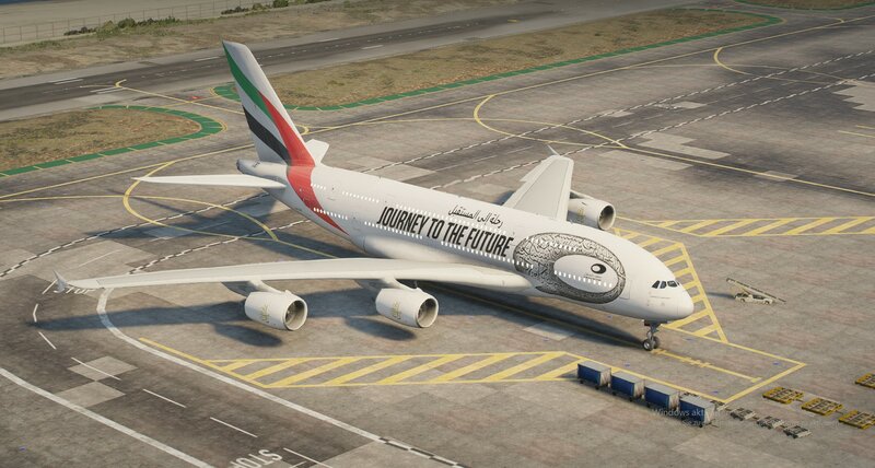 Emirates A380-800 "JOURNEY TO THE FUTURE, MUSEUM OF THE FUTURE" Livery (PaintJob)
