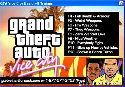GTA Vice City Basic +9 Trainer