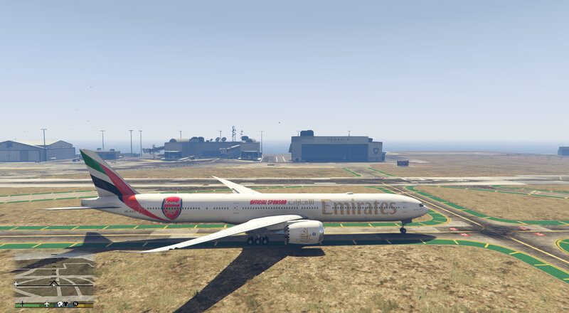 Fictional Emirates Arsenal livery for Boeing 777-9X