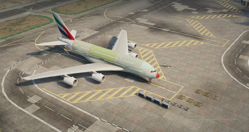 Emirates and Airbus House A380-800 Primer Body Livery (PaintJob)