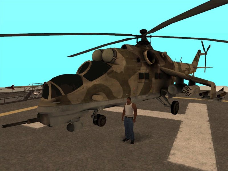 Mi-35 Hind (с пустынной камуфляжной окраской) из Battlefield 2: Special Forces