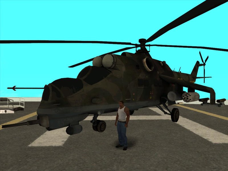 Mi-35 Hind (с камуфляжем «Лесной») из Battlefield 2 Special Forces