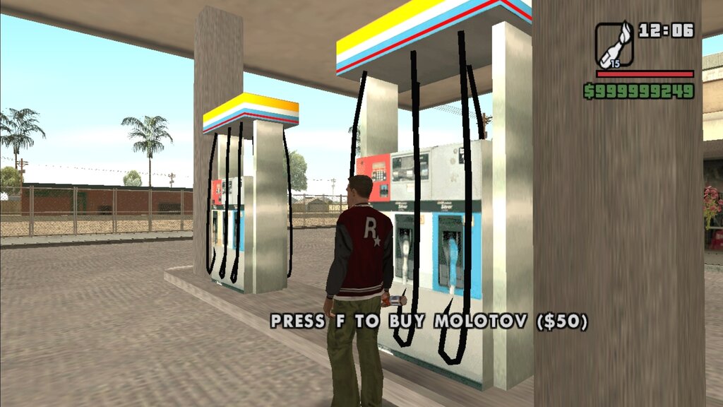 Simple Buy Molotovs at Gas Stations