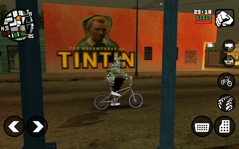 GTA SA The Adventures of Tintin Wall Mod (только для Android)