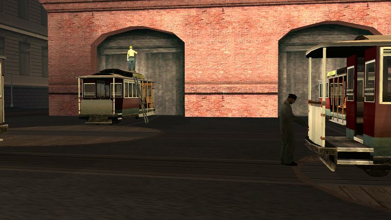 Parked Trams at San Fierro Depot 2.0