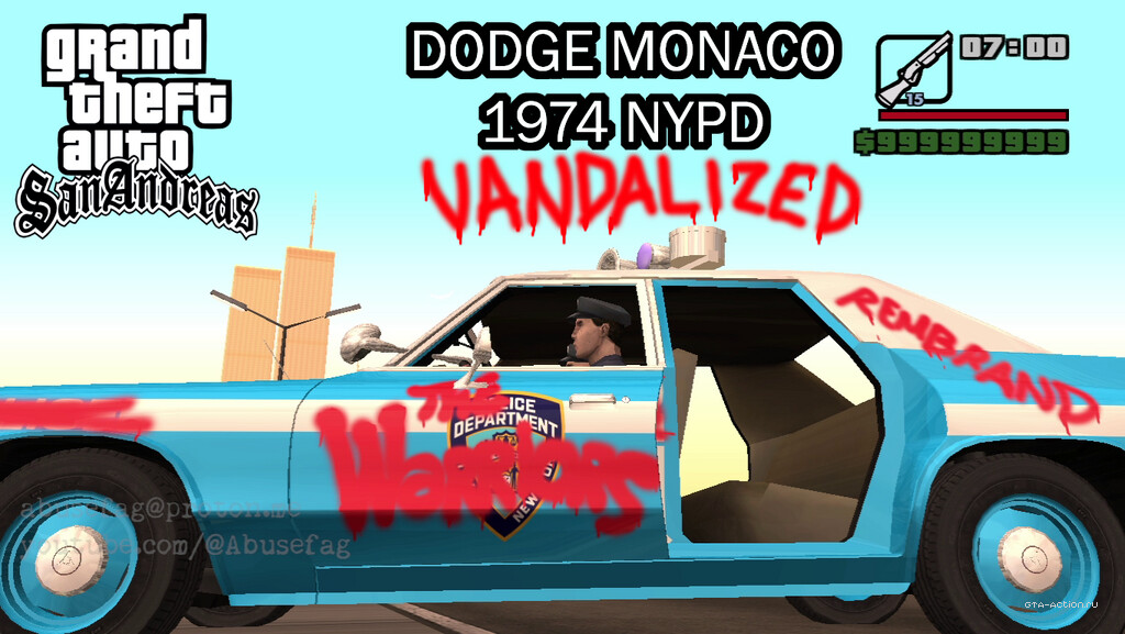 Dodge Monaco 1974 NYPD Police Car Vandalized The Warriors