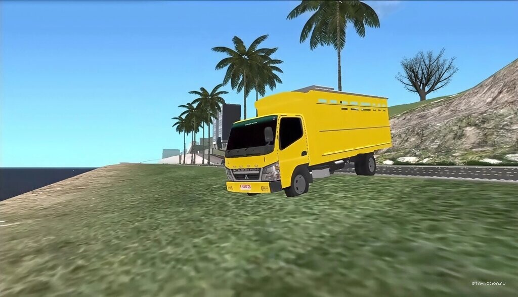 Mitsubishi Fuso Canter Yellow Truck Indonesia