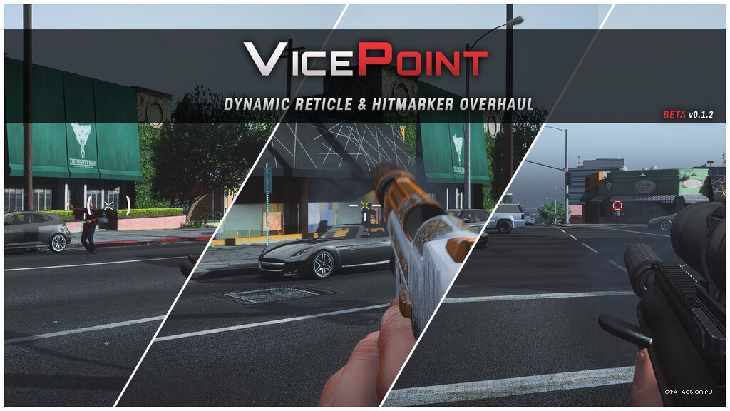 VicePoint | Динамический прицел и переработка хитов для GTA V