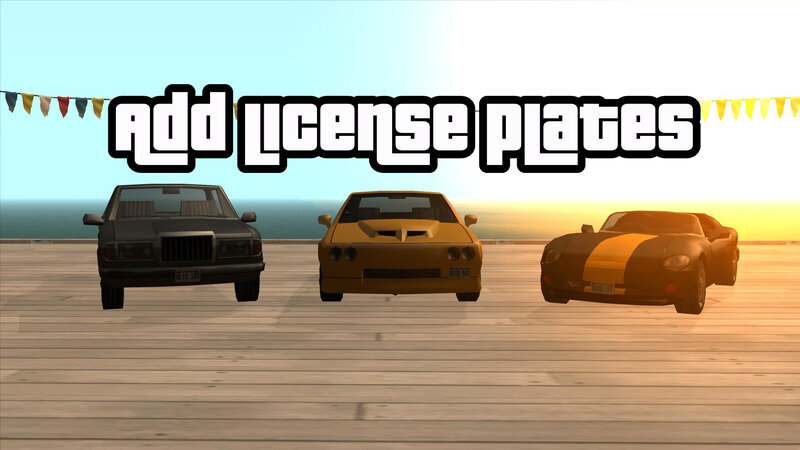 Add license plates