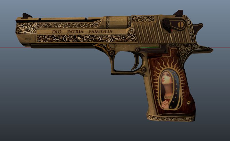 Desert Eagle (Blue Estate - The Game) Platin Deluxe Camo replacement
