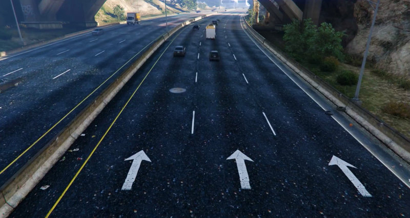 GTA V New HQ Road Texture (Highway,City)
