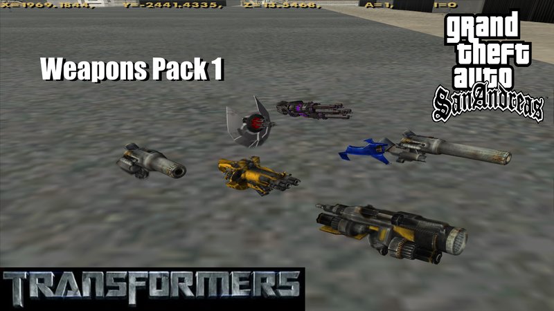Transformers Weapons Pack (Compatible con skins)