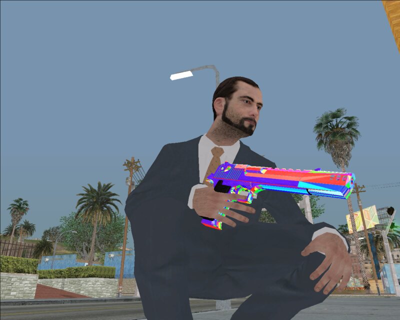 Desert Eagle Random Colorized Effect No Cleo DFF & TXD