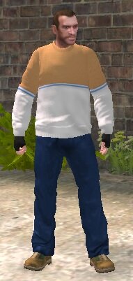 Niko Default White-Yellow Zip Sweater