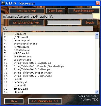 GTA IV - Recoverer 1.3.0