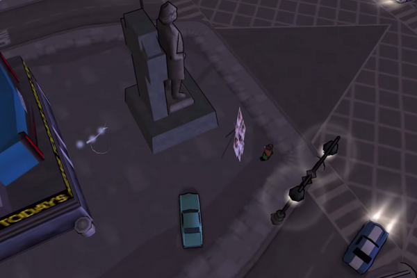 Местоположение #16 возможного Льва Фо в GTA Chinatown Wars, найдено за статуей в Стар Джанкшн, Алгонкин.