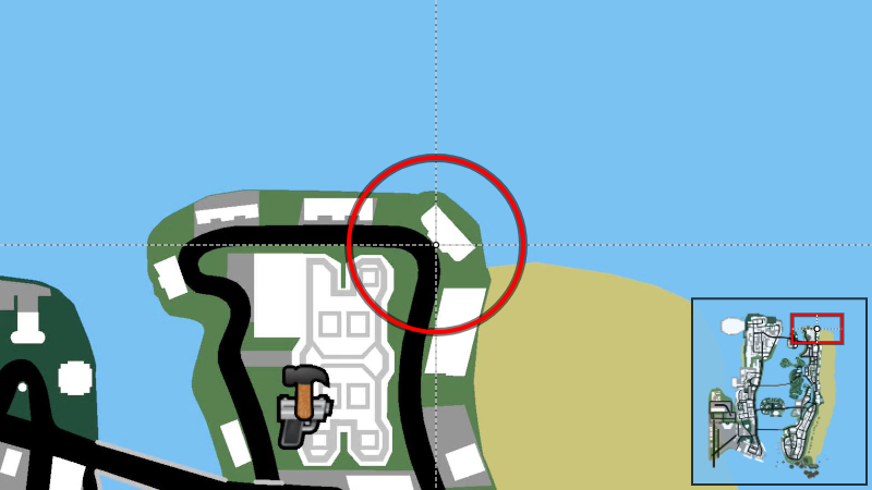 3321 Вайс Пойнт - Местоположение на карте в GTA Вайс Сити