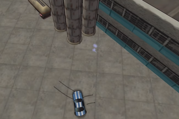 Местоположение #4 возможного Льва Фо в GTA Chinatown Wars, найдено справа от самого северного здания внутри Международного аэропорта Фрэнсиса, за высокими топливными баками, Дьюкс