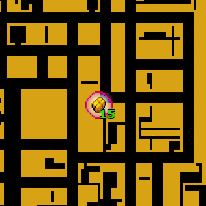 Расположение на карте GTA Advance скрытого пакета №15, найденного в 
 Портленд Бич