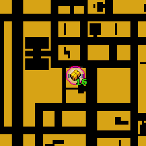 Расположение на карте GTA Advance скрытого пакета №16, найденного в 
 Сэйнт Маркс