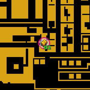 Местоположение на карте скрытого пакета №2 в GTA Advance, найденного в 
 Trenton