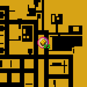 Расположение на карте GTA Advance скрытого пакета №22, найденного в 
 Портленд Бич