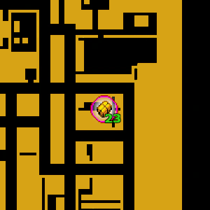 Расположение на карте GTA Advance скрытого пакета №23, найденного в 
 Портленд Бич