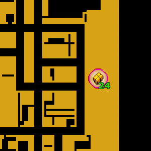 Расположение на карте GTA Advance скрытого пакета №24, найденного в 
 Портленд Бич