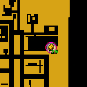 Расположение скрытого пакета №25 на карте GTA Advance, найденного на пляже Портленд