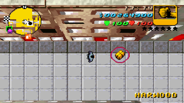 Расположение скрытого пакета №27 в GTA Advance, найденного в Харвуде