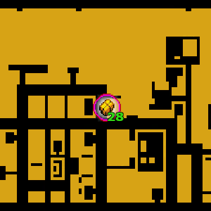 Расположение скрытого пакета №28 на карте GTA Advance, найденного в Харвуде