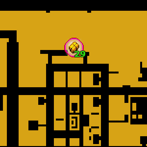 Расположение скрытого пакета №29 на карте GTA Advance, найденного в Харвуде