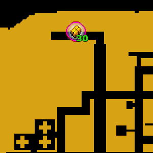 Расположение скрытого пакета №30 на карте GTA Advance, найденного в Харвуде