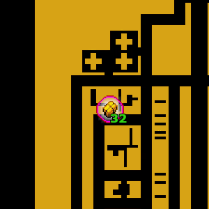 Расположение скрытого пакета №32 на карте GTA Advance, найденного в Хепберн Хайтс