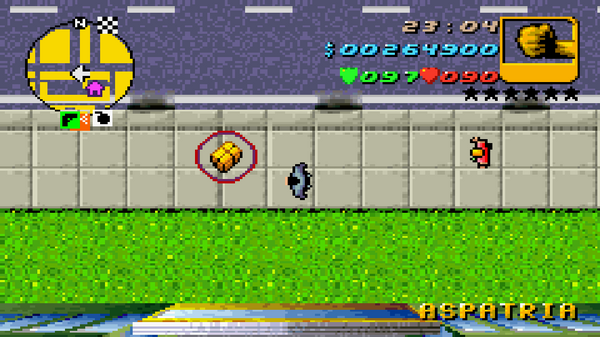 Местонахождение #47 Скрытого Пакета в GTA Advance, найденного в 
 Аспатрия