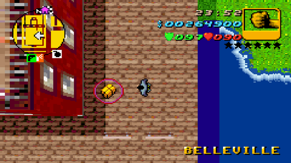 Местонахождение #49 Скрытого Пакета в GTA Advance, найденного в 
 Белльвиль