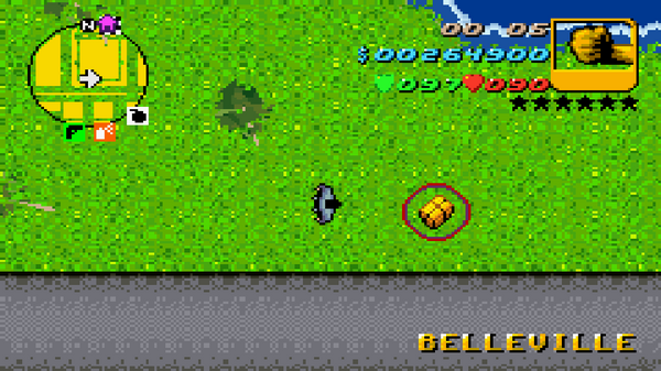 Местонахождение #50 Скрытого Пакета в GTA Advance, найденного в 
 Белльвиль