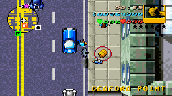 Местонахождение #51 Скрытого Пакета в GTA Advance, найденного в 
 Бедфорд Пойнт