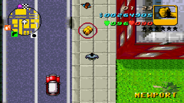 Местонахождение #53 Скрытого Пакета в GTA Advance, найденного в 
 Ньюпорт