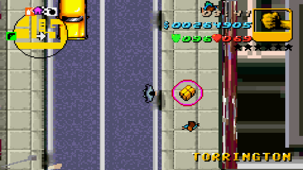 Местонахождение #58 Скрытого Пакета в GTA Advance, найденного в 
 Торрингтон