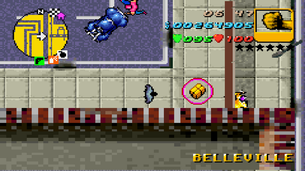 Местонахождение #67 Скрытого Пакета в GTA Advance, найденного в 
 Белльвиль