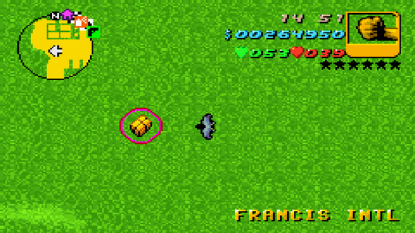 Местонахождение скрытого пакета №79 в GTA Advance, найденного в
Международном аэропорту Фрэнсиса