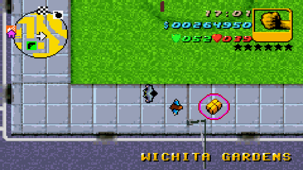 Местонахождение скрытого пакета №85 в GTA Advance, найденного в
Уичита-Гарденс