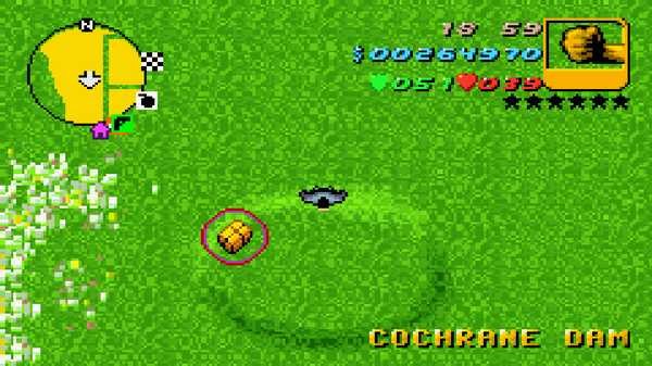 Местонахождение скрытого пакета №89 в GTA Advance, найденного в
Плотине Кокрейн